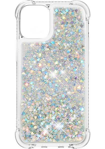 Iphone 13 Pro 6.1 Inç-Silver Için Glitter Bling Sıvı Işıltı Moda Akış Hızlı ve Tpu Kılıfı (Yurt Dışından) fiyatları