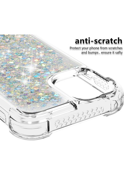 Iphone 13 Pro 6.1 Inç-Silver Için Glitter Bling Sıvı Işıltı Moda Akış Hızlı ve Tpu Kılıfı (Yurt Dışından) fırsatları