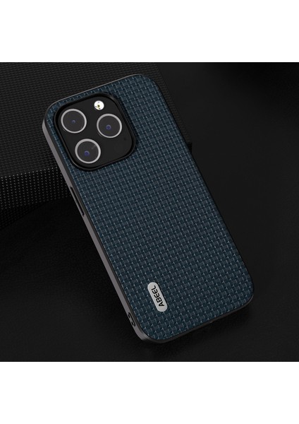 Iphone 13 Pro Max Telefon Kılıfı Koruyucu Kabuk Cowhide Deri Kaplamalı Pc+Tpu Lüks Dokulu Telefon Kılıf Mavisi (Yurt Dışından) fırsatları