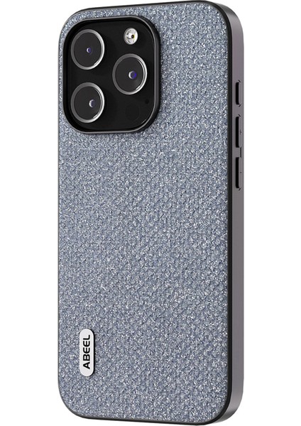 Iphone 13 Pro Max Telefon Kılıfı Rhinestone Doku Telefon Kapağı Pu Derisi+Pc+Tpu Bırak Koruma Vaka-Grey (Yurt Dışından)