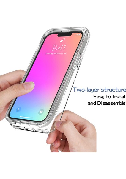 Iphone 13 Pro 6.1 Inç-Mor Için Şeffaf Anti-Damla Gradyan Renk Net Tpu+Pc Kabuğu (Yurt Dışından) fiyatları
