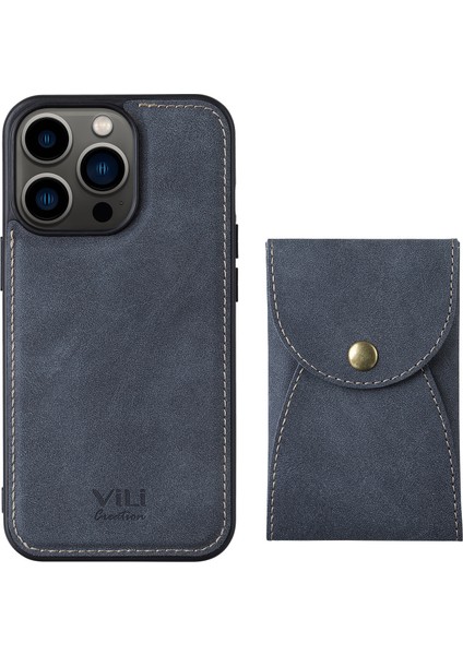 Iphone 13 Pro Telefon Kılıfı Çıkarılabilir 2 Arada Tasarım Kapağı Manyetik Dikey Açık Kart Deri Kaplamalı Pc+Tpu Koruyucu Kılıf 6.1 Inç-Mavi (Yurt Dışından) fiyatları