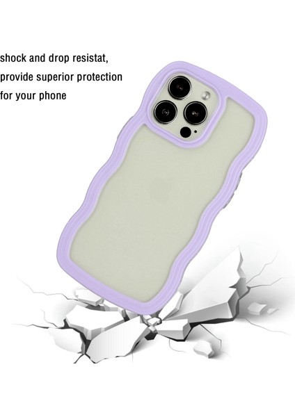 Iphone 13 Pro Telefon Kılıfı Için 6.1 Inç Anti-Fall Wavy Edge Renk Çerçevesi Şeffaf Arka Kapak Pc+Tpu Telefon Vaka-Doğru (Yurt Dışından) fiyatları