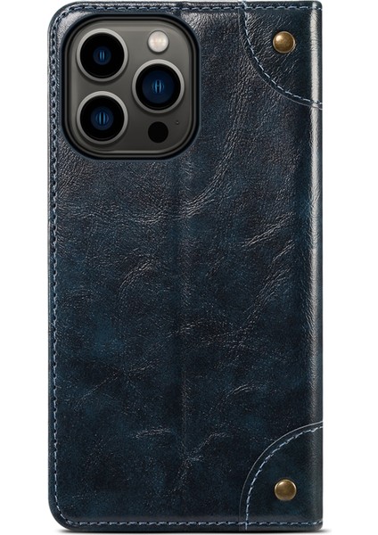 Iphone 13 Pro Telefon Kılıfı Için Tam Flip Flip Shockproof Pu Deri+Tpu Kılıfı Cüzdan ve Stand 6.1 Inç-Mavi (Yurt Dışından) modelleri