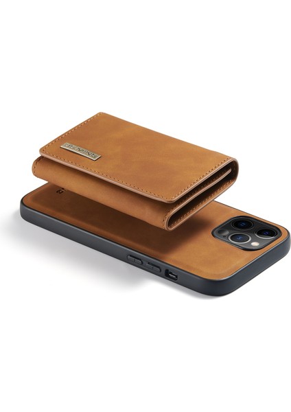 Iphone 13 Pro Telefon Kılıfı Için Kablosuz Şarj Deri Kaplamalı Tpu+Pc Mıknatıs Emilim Cüzdan Hibrit Kapak Kabuğu Kickstand 6.1 Inç-Kahverengi (Yurt Dışından) fırsatları