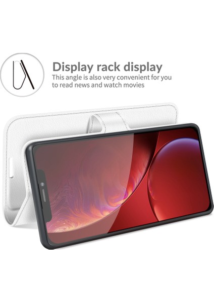 Iphone 13 Pro Telefon Kılıfı Için Litchi Skin Deri Cüzdan Stand 6.1 Inç-Beyaz (Yurt Dışından) fiyatları