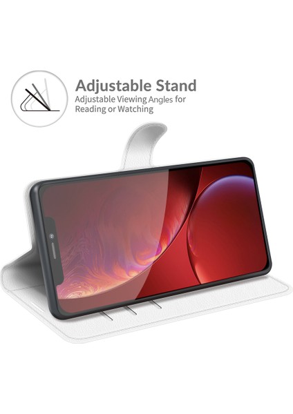 Iphone 13 Pro Telefon Kılıfı Için Litchi Skin Deri Cüzdan Stand 6.1 Inç-Beyaz (Yurt Dışından) fırsatları