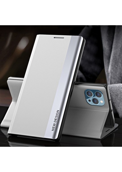 Otomatik Emilim Anti-Shock Folio Flip Kaplamalı Deri Stand Kılıfı Iphone 13 Pro 6.1 Inç-Beyaz (Yurt Dışından) fırsatları