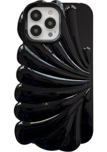Iphone 13 Pro 6.1 Inç Parlak Yüzey Deniz Kabası Şekli Telefon Kılıfı Yumuşak Tpu Telefon Kabuğu Kapak Black (Yurt Dışından)