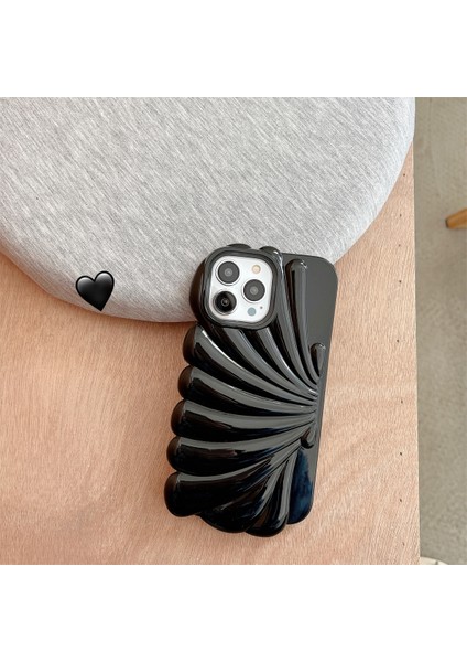 Iphone 13 Pro 6.1 Inç Parlak Yüzey Deniz Kabası Şekli Telefon Kılıfı Yumuşak Tpu Telefon Kabuğu Kapak Black (Yurt Dışından) modelleri