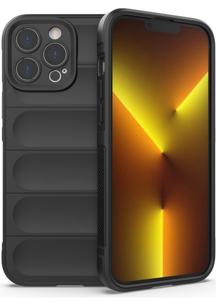 Iphone 13 Pro Max Telefon Kılıfı Için 6.7 Inç Şok Geçirmez Sağlam Kabuk Tpu Telefon Koruyucu Case Black (Yurt Dışından)