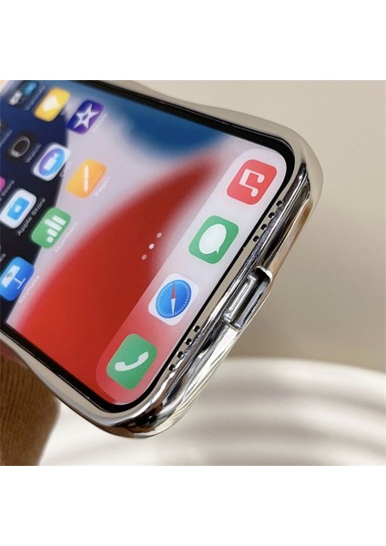 Iphone 13 Pro 6.1 Inç Elektrapan Dalga Dokusu Yumuşak Tpu Cep Telefonu Kapak Silver (Yurt Dışından) fiyatları