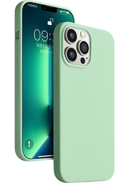 Iphone 13 Pro 6.1 Inç Yumuşak Silikon Kılıf Ultra Ince Slim Pürüzsüz Dokunuş Anti Drop Anti-Drop Telefon Kapak Yeşilleri (Yurt Dışından)