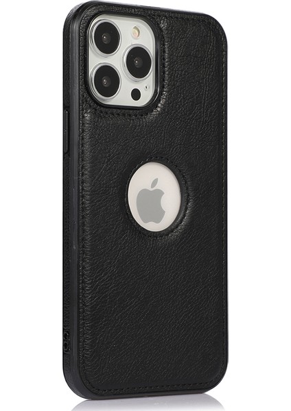 Iphone 13 Pro 6.1 Inç Logo Için Koruyucu Kılıf Telefon Kılıfı Yumuşak Tpu+Pu Telefon Ince Kapak Black (Yurt Dışından) fiyatları
