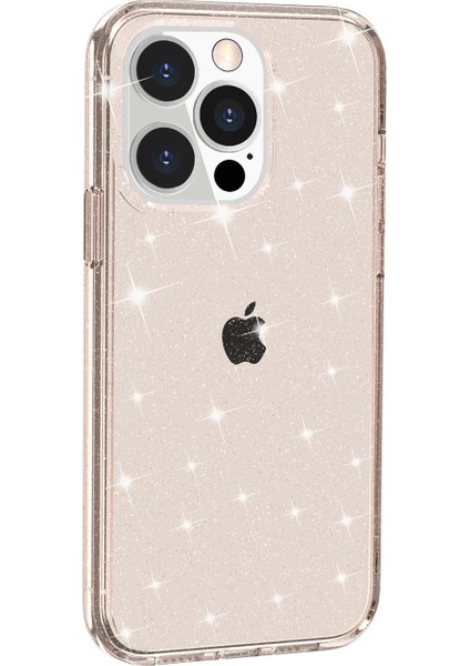 Iphone 13 Pro 6.1 Inç Için Clear Bling Bling Işıltılı Toz Parıltı Parlak Yumuşak Tpu+Sert Pc Arka Kapak-Altın (Yurt Dışından) fırsatları