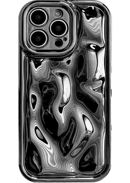 Iphone 13 Pro Max Telefon Kılıfı 6.7 Inç Yumuşak Tpu Telefon Kılıf Meteorit Doku Elektrapılaşma Kapak Black (Yurt Dışından)