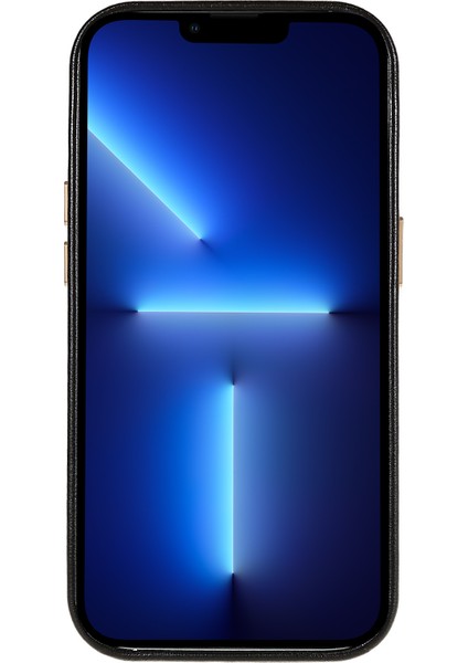 Iphone 13 Pro Max Telefon Kılıfı Için 6.7 Inç Anti-Çizelge Pu Deri+Pc Metal Lens Ring Frame-Black ile Cep Telefonu Kapağı Işletme (Yurt Dışından) fiyatları
