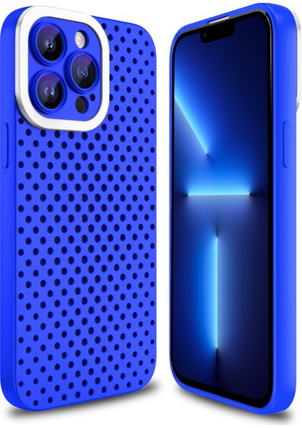 Iphone 13 Pro Max Telefon Kılıfı 6.7 Inç Cilt Touch Tpu Kılıfı Içi Boş Delim Isı Disipasyonu Telefon Kapak Mavisi (Yurt Dışından)