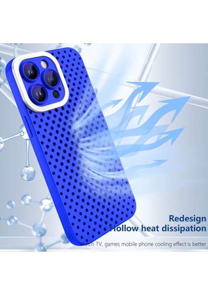 Iphone 13 Pro Max Telefon Kılıfı 6.7 Inç Cilt Touch Tpu Kılıfı Içi Boş Delim Isı Disipasyonu Telefon Kapak Mavisi (Yurt Dışından) modelleri