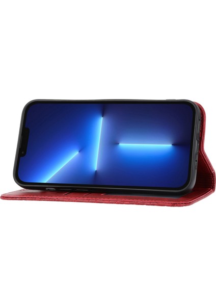 Iphone 13 Pro Telefon Kılıfı Için Baskılı Rhombus Desen Telefon Stand Kapağı 6.1 Inç Buzağı Doku Pu Deri Kılıf Strap-Red ile Manyetik Cüzdan (Yurt Dışından) fiyatları