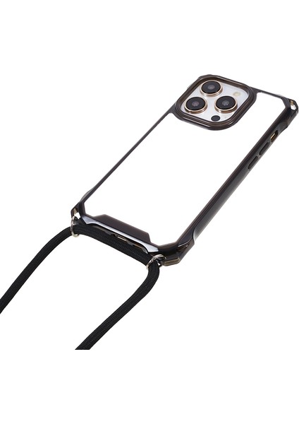 Iphone 13 Pro 6.1 Inç Için Temiz Telefon Kılıfı Akrilik+Tpu Dört Köşe Şok Geçirmez Kapak, Labyard-Black (Yurt Dışından) fiyatları