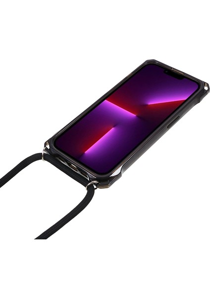 Iphone 13 Pro 6.1 Inç Için Temiz Telefon Kılıfı Akrilik+Tpu Dört Köşe Şok Geçirmez Kapak, Labyard-Black (Yurt Dışından) modelleri