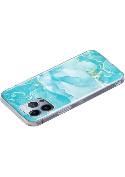 Iphone 13 Pro Max Telefon Kılıfı Koruyucu Telefon Kılıfı 6.7 Inç Mermer Desen Imd Esnek Tpu Geri Kapak Yeşili (Yurt Dışından) fiyatları