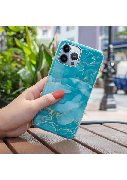 Iphone 13 Pro Max Telefon Kılıfı Koruyucu Telefon Kılıfı 6.7 Inç Mermer Desen Imd Esnek Tpu Geri Kapak Yeşili (Yurt Dışından) modelleri