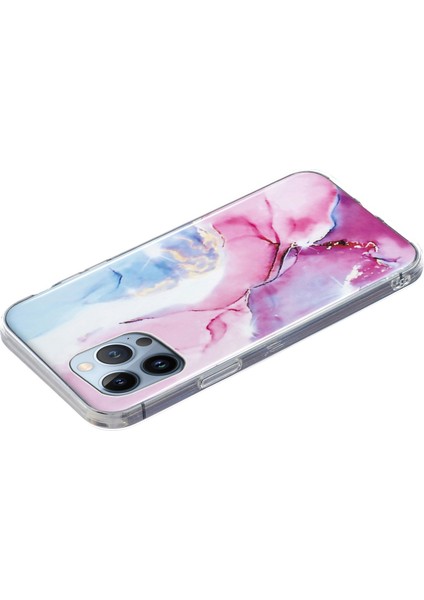 Iphone 13 Pro Max Telefon Kılıfı Koruyucu Telefon Kılıfı 6.7 Inç Mermer Desen Imd Esnek Tpu Geri Kapak Pembe/mavi (Yurt Dışından) fiyatları