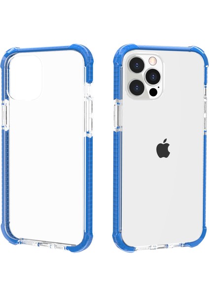 Şeffaf Akrilik Kalınlaşmış Dört Köşe, iPhone 13 Pro-Blue Için Şok Geçirmez Telefon Kasasını Temizleyin (Yurt Dışından)