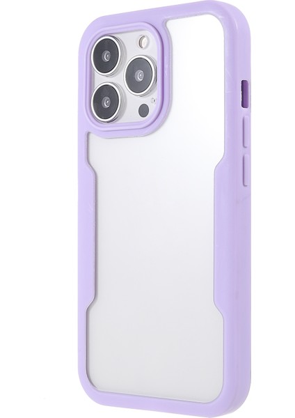 Iphone 13 Pro Telefon Kılıfı Için 360 Derece Tam Koruma Pet Screen Film+Akrilik+Tpu Kameralı Kamera Lens Koruması 6.1 Inç-Mor (Yurt Dışından) modelleri
