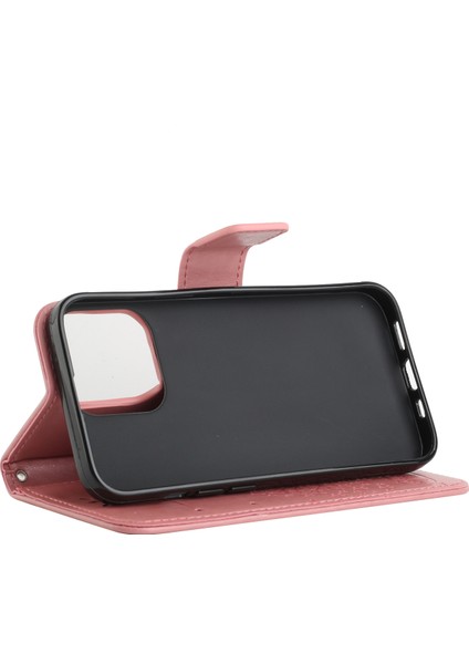 Kelebek Çiçek Deri Cüzdan Stand Telefon Kılıfı Iphone 13 Pro-Pink Için (Yurt Dışından) fiyatları