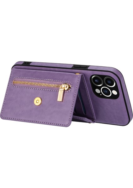 Iphone 13 Pro Telefon Kılıfı Için 6.1 Inç Çizgiye Döküm Anti-Damla Kickstand Tasarım Cüzdan Pu Deri+Tpu Long Lawy-Spurple ile Telefon Kılıfı Kılıfı (Yurt Dışından) fırsatları