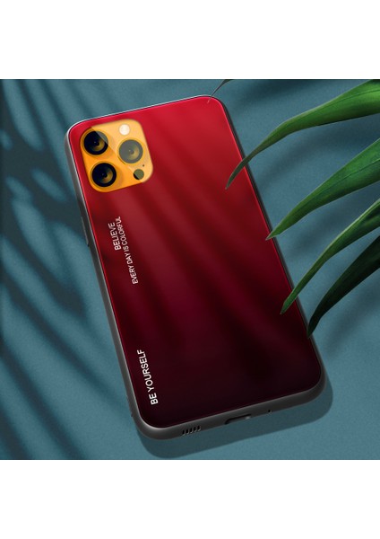 Iphone 13 Pro Telefon Kılıfı Için Ince Işık Gradyanı 9h Sertlik Temperli Cam+Tpu Giyim-Dayanıklı Anti-Drop Hibrit Kılıfı 6.1 Inç-Kırmızı/siyah (Yurt Dışından) fırsatları
