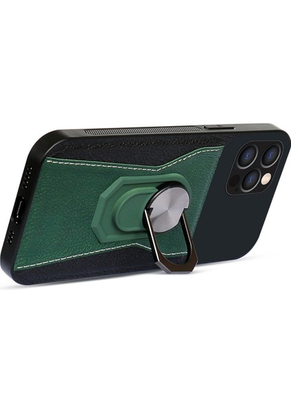 Iphone 13 Pro Max Telefon Kılıfı 6.7 Inç Litchi Doku Anti-Çizelge Pu Deri+Sert Pc+Tpu Kickstand Telefon Kapağı Telefon Kabuk-Yeşil (Yurt Dışından) fiyatları