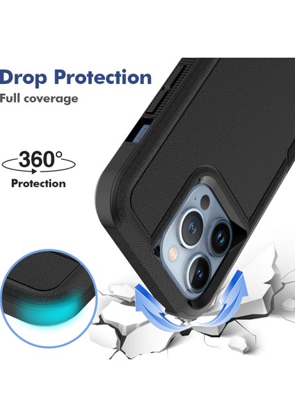 Iphone 13 Pro Telefon Kılıfı Için 6.1 Inç Anti-Dut Damla Koruması Sabit Pc+Yumuşak Tpu Çizgiye Karşı-Dark Yeşil (Yurt Dışından) modelleri
