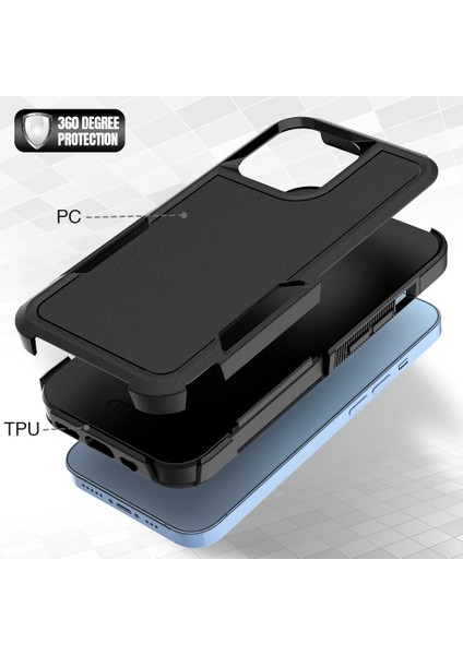 Iphone 13 Pro Telefon Kılıfı Için 6.1 Inç Anti-Dut Damla Koruması Sabit Pc+Yumuşak Tpu Çizgiye Karşı-Dark Yeşil (Yurt Dışından) fırsatları