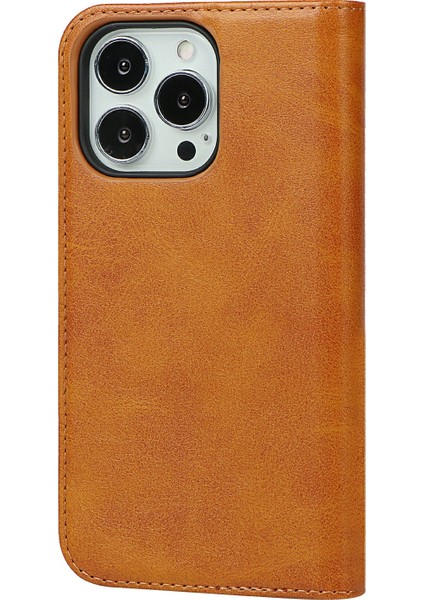 Stand Cüzdan Deri Telefon Flip Case Koruyucu Kapak Iphone 13 Pro 6.1 Inç-Işık Kahverengi (Yurt Dışından) fırsatları