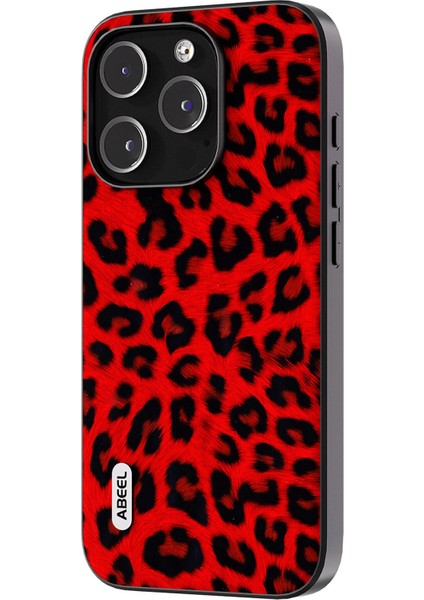 Iphone 13 Pro Max Telefon Kılıfı Arka Kapak Pu Deri Kaplamalı Tpu+Pc Leopar Doku Telefon Kılıfı Kırmızısı (Yurt Dışından) fiyatları