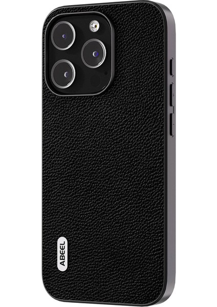 Iphone 13 Pro Max Telefon Kılıfı Için Litchi Doku Geri Kapak Cowhide Deri Kaplamalı Pc+Tpu Telefon Kılıf Black (Yurt Dışından)