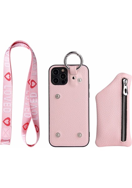 Iphone 13 Pro Telefon Kılıfı Için 6.1 Inç Çıkarılabilir Cüzdan Pu Deri Kaplamalı Tpu Zipper Cep Şok Geçirmez Koruyucu Kapak, Kordon-Siyah ile (Yurt Dışından) modelleri