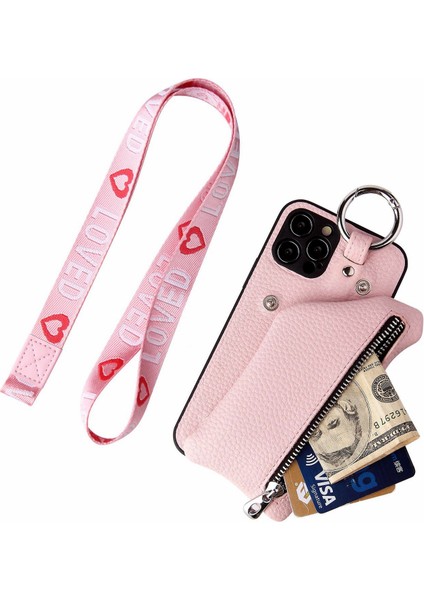 Iphone 13 Pro Telefon Kılıfı Için 6.1 Inç Çıkarılabilir Cüzdan Pu Deri Kaplamalı Tpu Zipper Cep Şok Geçirmez Koruyucu Kapak, Kordon-Siyah ile (Yurt Dışından) fırsatları