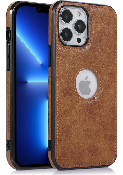 Iphone 13 Pro Max Telefon Kılıfı Logosu Telefon Kılıfını Görüntüle 6.7 Inç Koruyucu Ince Kılıf Yumuşak Tpu+Pu Telefon Kapak Kılıfı (Yurt Dışından)