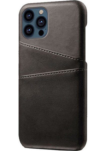 Iphone 13 Pro Telefon Kılıfı Için Deri Kaplamalı Pc 6.1 Inç Çift Kart Yuvaları Ultra Ince Koruyucu Kabuk Black (Yurt Dışından) fiyatları