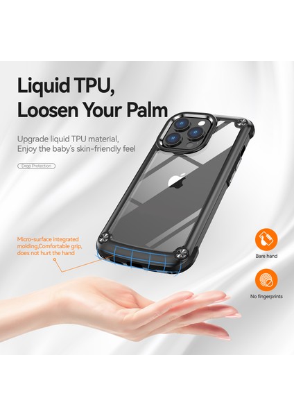 Iphone 13 Pro Max Telefon Kılıfı Kamera Koruma Telefon Kılıfı 6.7 Inç 3601 Derecelik Damla Dirençli Hibrid Telefon Kapağı Kasa-Siyah (Yurt Dışından) fırsatları