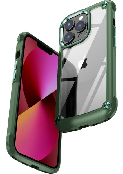 Iphone 13 Pro Max Telefon Kılıfı Kamera Koruma Telefon Kılıfı 6.7 Inç 3601 Derecelik Damla Dirençli Hibrid Telefon Kapağı Vaka-Yeşil (Yurt Dışından) fiyatları