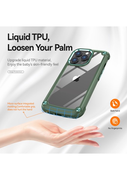 Iphone 13 Pro Max Telefon Kılıfı Kamera Koruma Telefon Kılıfı 6.7 Inç 3601 Derecelik Damla Dirençli Hibrid Telefon Kapağı Vaka-Yeşil (Yurt Dışından) fırsatları