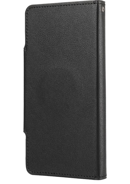 Iphone 13 Pro 6.1 Inç-Black Için Sıkıştırılabilir Iç Içeride Deri Cüzdan Telefon Kapak Kılıfı (Yurt Dışından)
