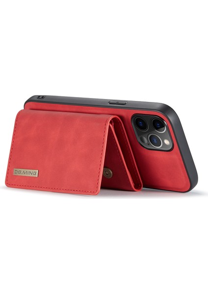Iphone 13 Pro Telefon Kılıfı Için Kablosuz Şarj Deri Kaplamalı Tpu+Pc Mıknatıs Emilim Cüzdan Hibrit Kapak Kabuğu Kickstand 6.1 Inç-Kırmızı (Yurt Dışından) modelleri