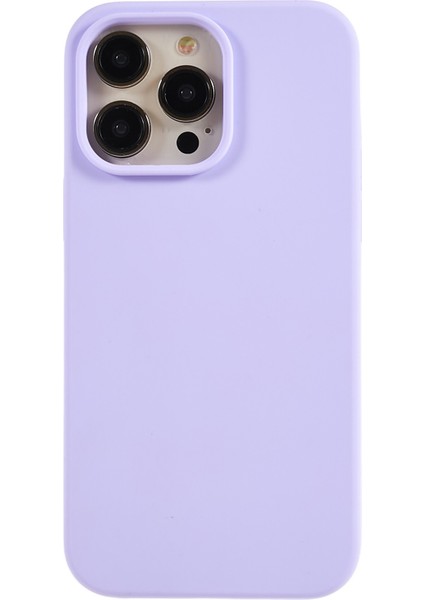Iphone 13 Pro Max Telefon Kılıfı Için Ince Telefon Kılıfı Anti-Çizelge Sıvı Silikon Telefon Kapağı Yumuşak Astar Işık Mor ile (Yurt Dışından)